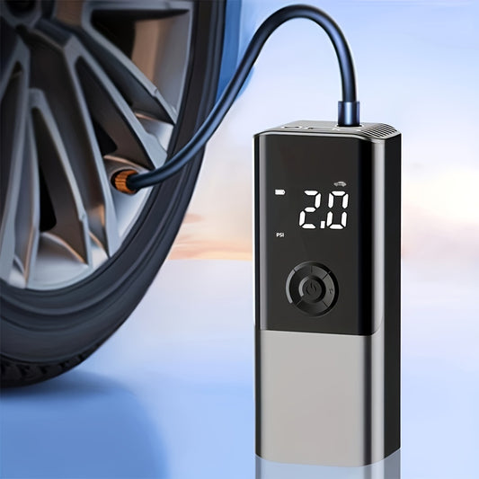 FlexorShop Cordless Car Tire Inflator: Portable Electric Air Pump