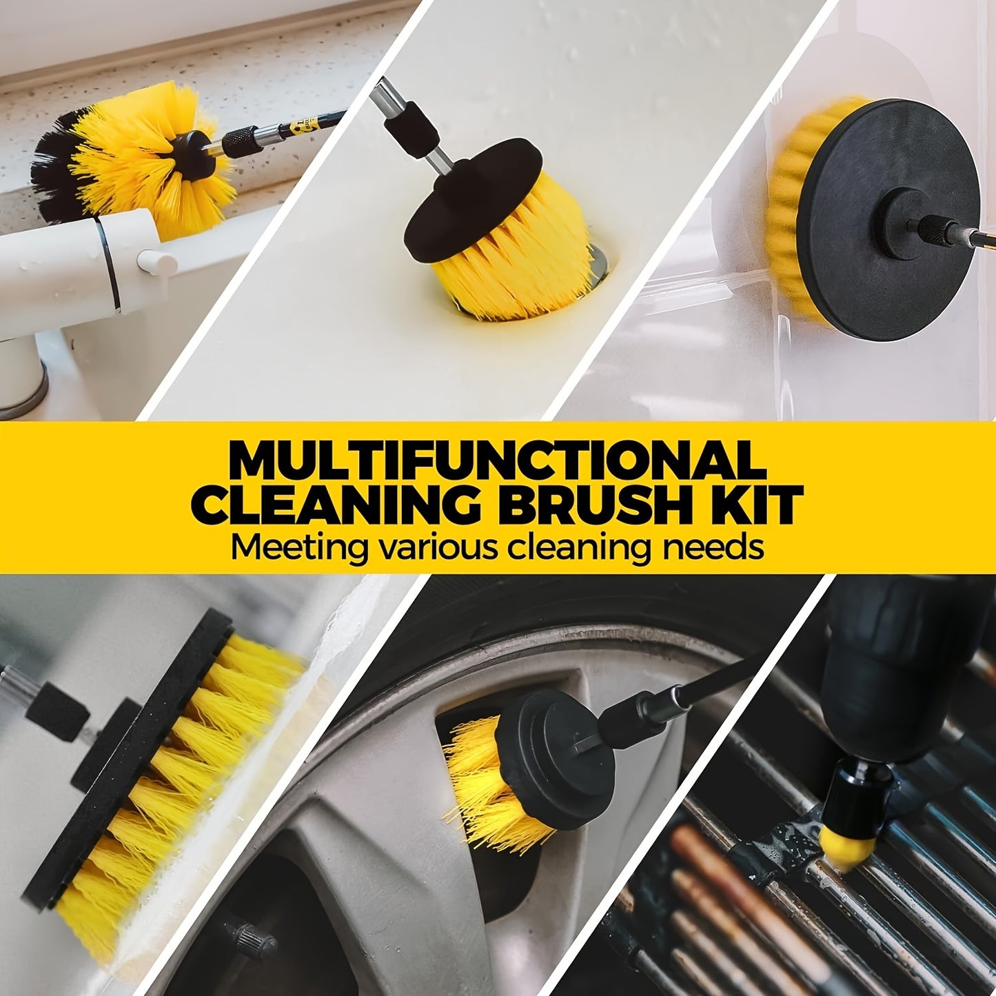 Scrubber Drill Brush Set – Effortless Deep Cleaning