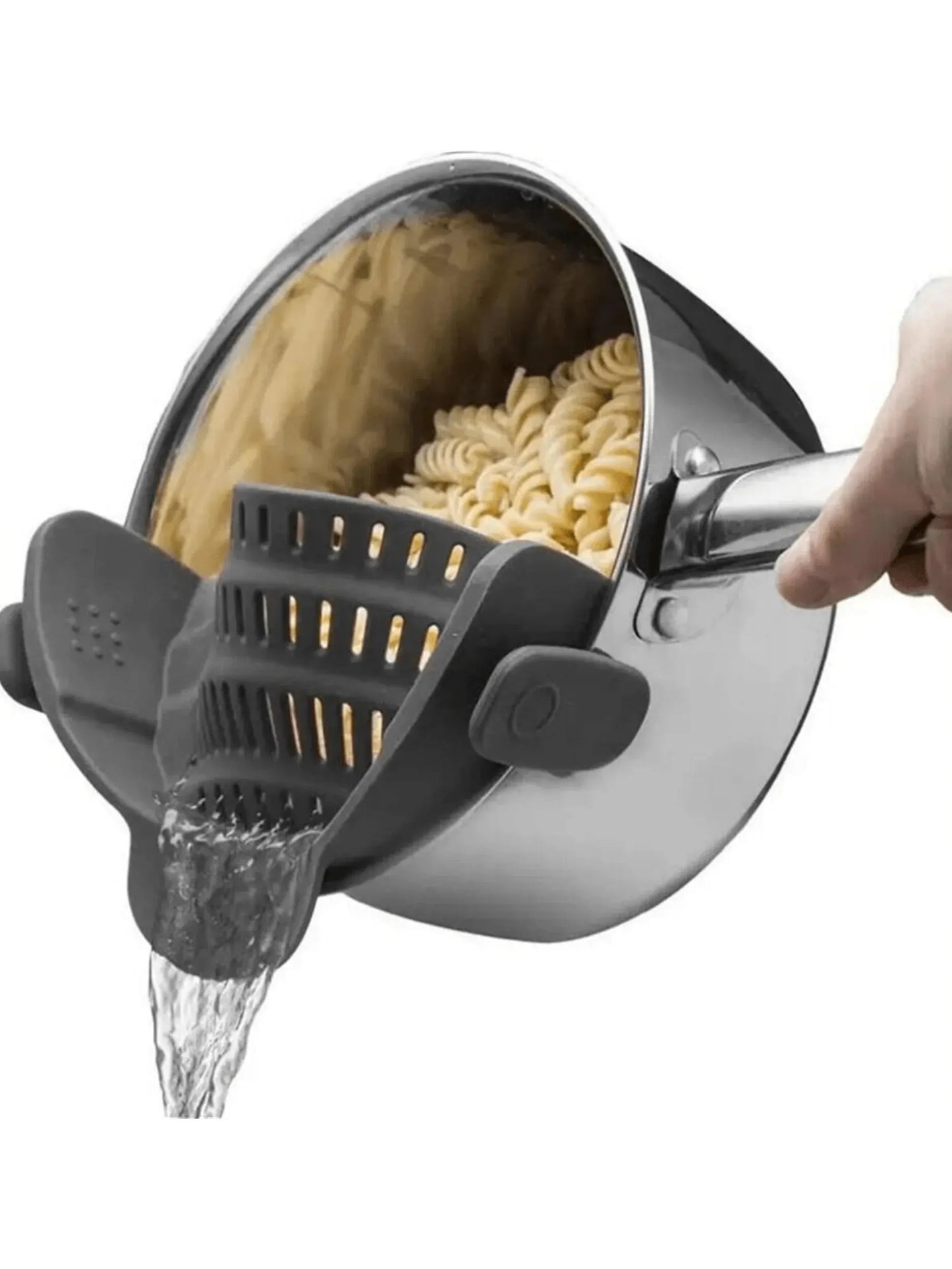 FlexorShop Silicone Pot Strainer: Adjustable Clip On Strainer For Pots, Pans And Bowls