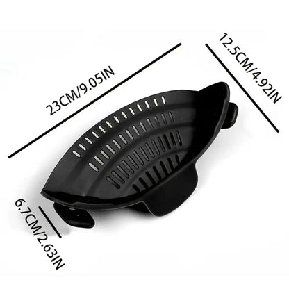 FlexorShop Silicone Pot Strainer: Adjustable Clip On Strainer For Pots, Pans And Bowls