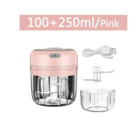 FlexorShop Electric Mini Garlic Chopper: Meat Grinder & Vegetable Crusher