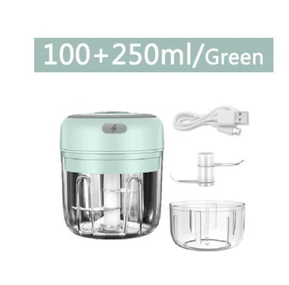 FlexorShop Electric Mini Garlic Chopper: Meat Grinder & Vegetable Crusher