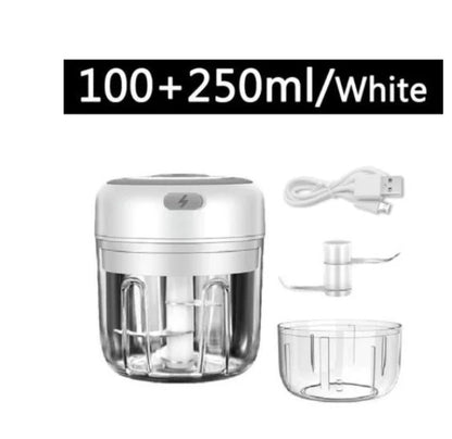 FlexorShop Electric Mini Garlic Chopper: Meat Grinder & Vegetable Crusher